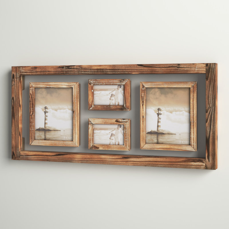 Sand Stable Wood 4 Slot Wall Photo Frame with Wood Frame Reviews Wayfair